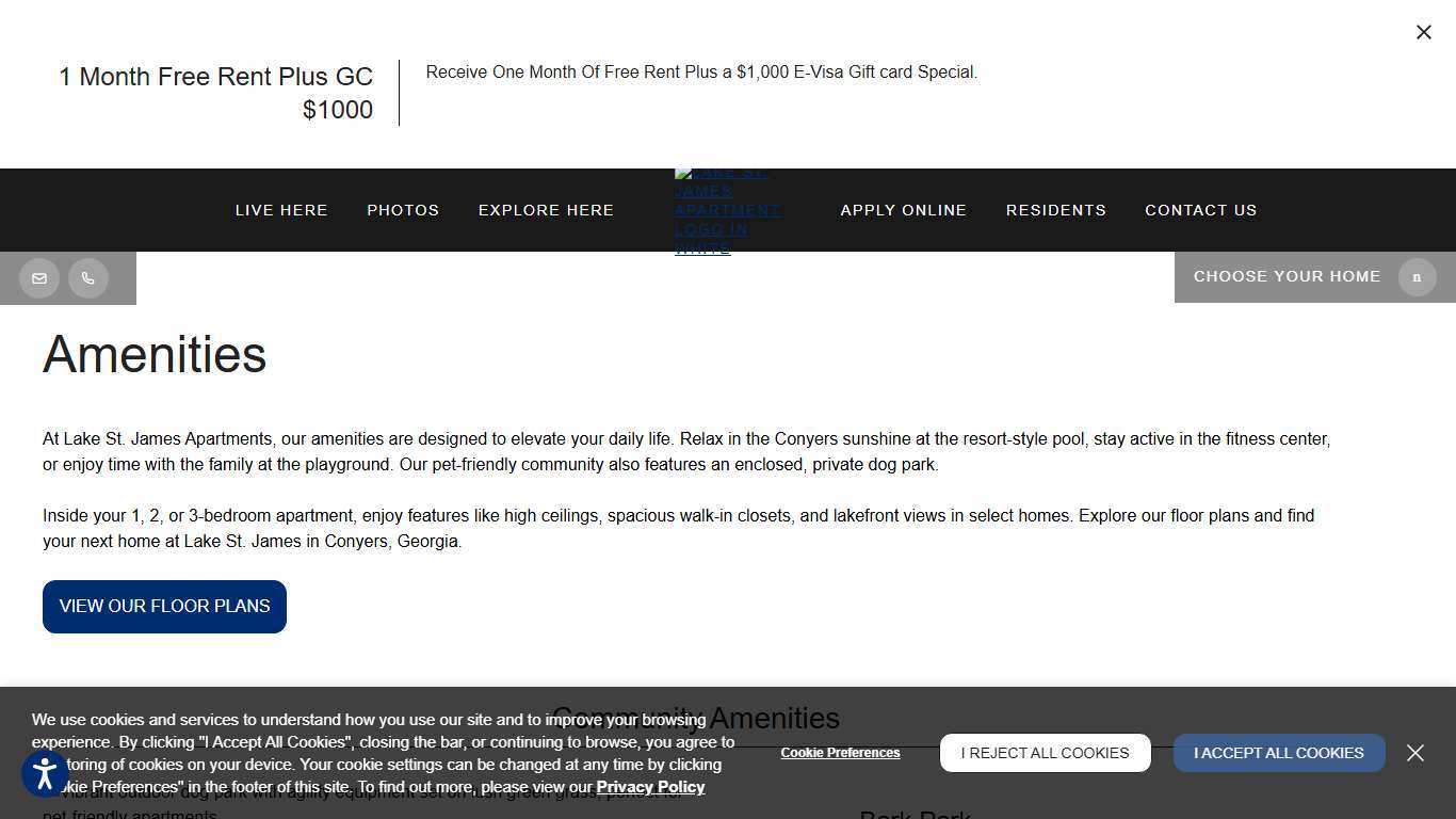 Conyers Ga Apartments Lake St. James