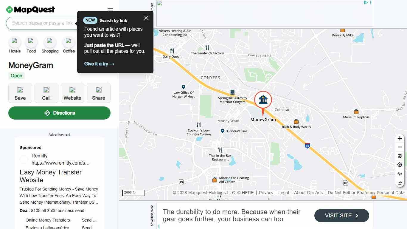 MoneyGram, 1373 Iris Dr SE, Conyers, GA 30013, US - MapQuest