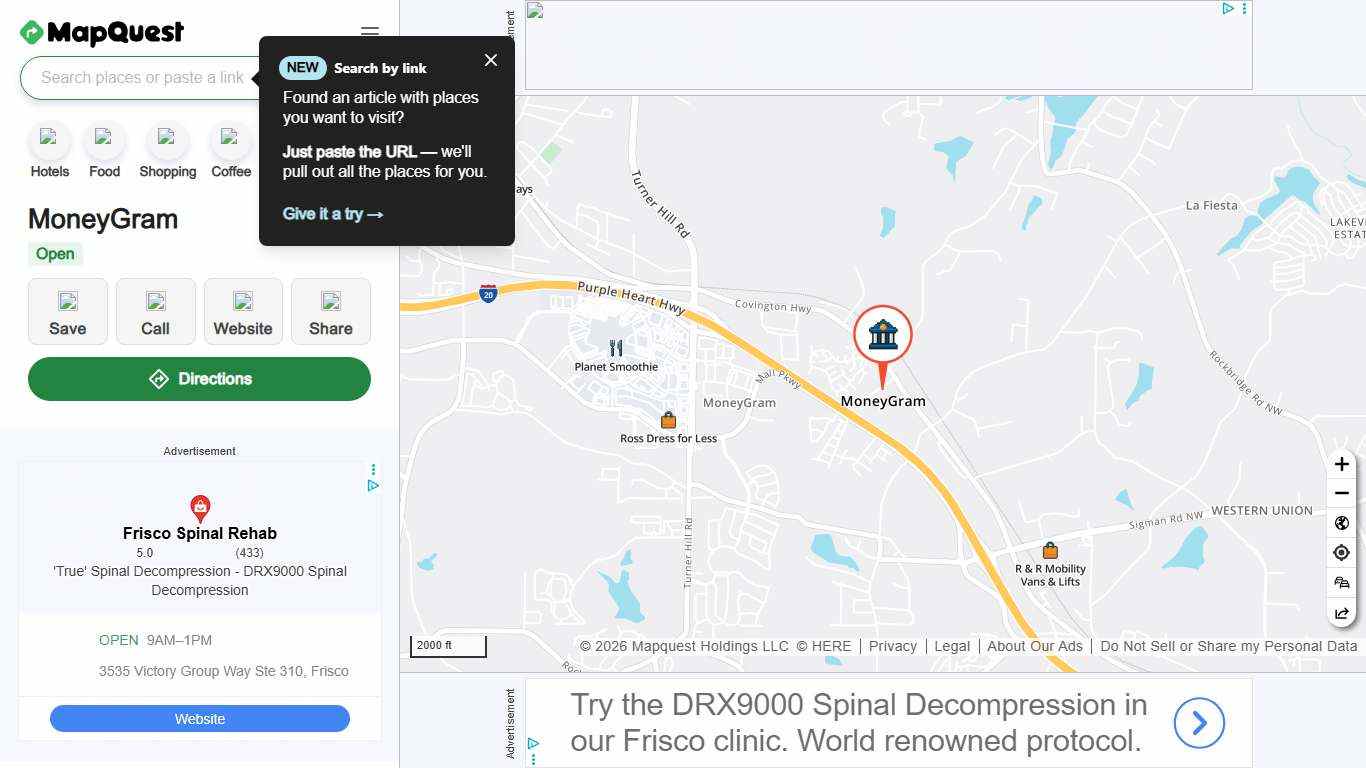 MoneyGram, 2556 Jeremiah Industrial Way SW, Conyers, GA 30012, US - MapQuest